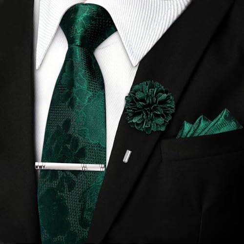 Image of DiBanGu Silk Zipper Ties for Men, Formal Pre-tied Necktie