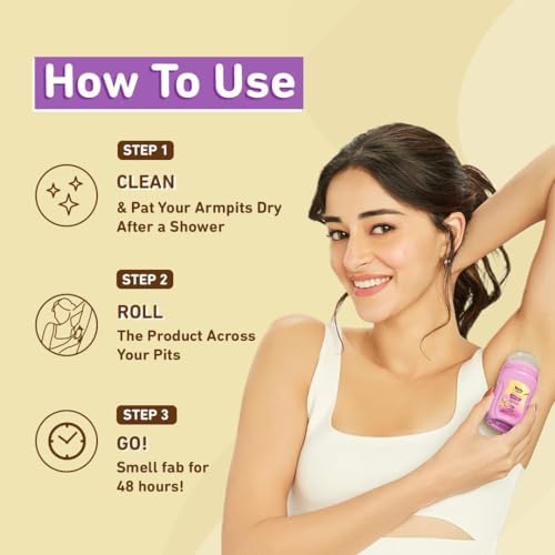 BodyLovin' Vanilla Vibe.s Underarm Roll On – 50ml | 48H Odor Protection | Reduces Underarm Darkness | With 4% Lactic Acid & 1% Glycolic Acid | Warm Vanilla Fragrance | For Women - Image 4