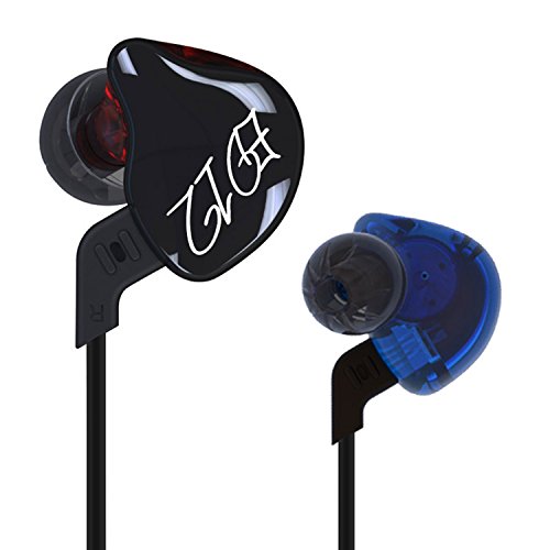 KZ ED12 in-Ear Headphones (Earphones/Earbuds/Headset) Compatible,Black (Black Without Mic)