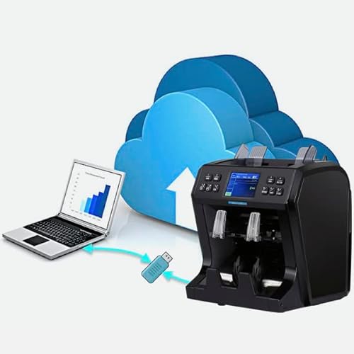 Newly Launched Demotio Bank-Grade Two Pocket Non-Stop Bill Sorter Ma-900, Value Counting, Multi-Currency, Counterfeit Detection 2 Cis/Uv/Mg/Ir, Printer Enabled #TOP5