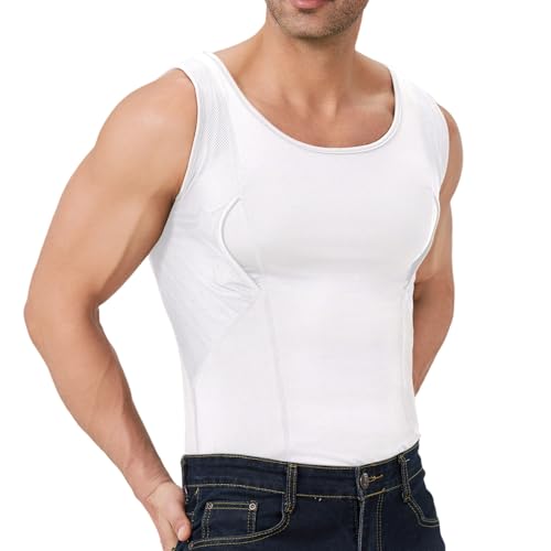 Concealed Carry Holster Tank Top Mens Crew Neck Sleeveless Conceal Carry Shirts Clothing for Men with Large Pockets 6