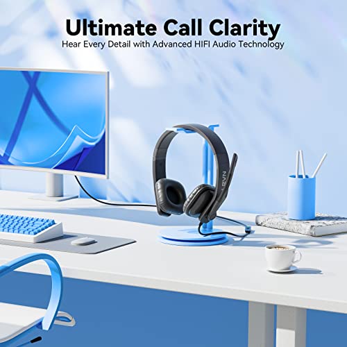 LEVN Headset with Mic, USB Headset with Microphone for PC, Headset with Microphone for Pc with Noise Canceling Microphone for Laptop, USB Headset for Work from Home/Call Center/Open Office - Image 3