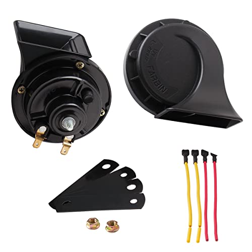 Car Horn , Banhao Motorcycle Horn Loud Truck Horn Train Horns Waterproof High Low Tone Universal Fit Super Loud Electric Snail Horn 12V Horn Kit Replacement Car Horns #TOP6