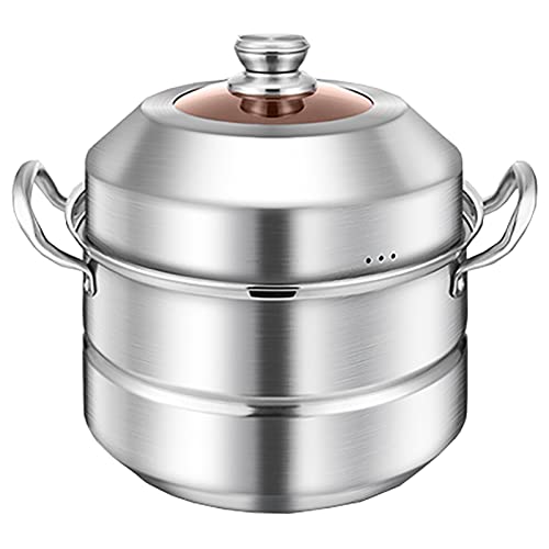 Marmite inox 304 faitout de cuisine 36 cm pour cuisson vapeur et soupe