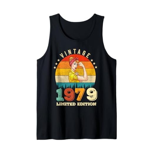 Vintage 43 Cumpleaños 1979 Edición Limitada Mujeres 43 Años Camiseta sin Mangas