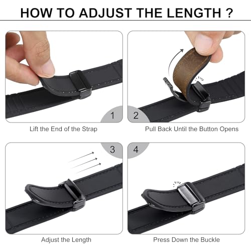 Bracelet aimanté Apple Watch cuir véritable ajustement millimétrique