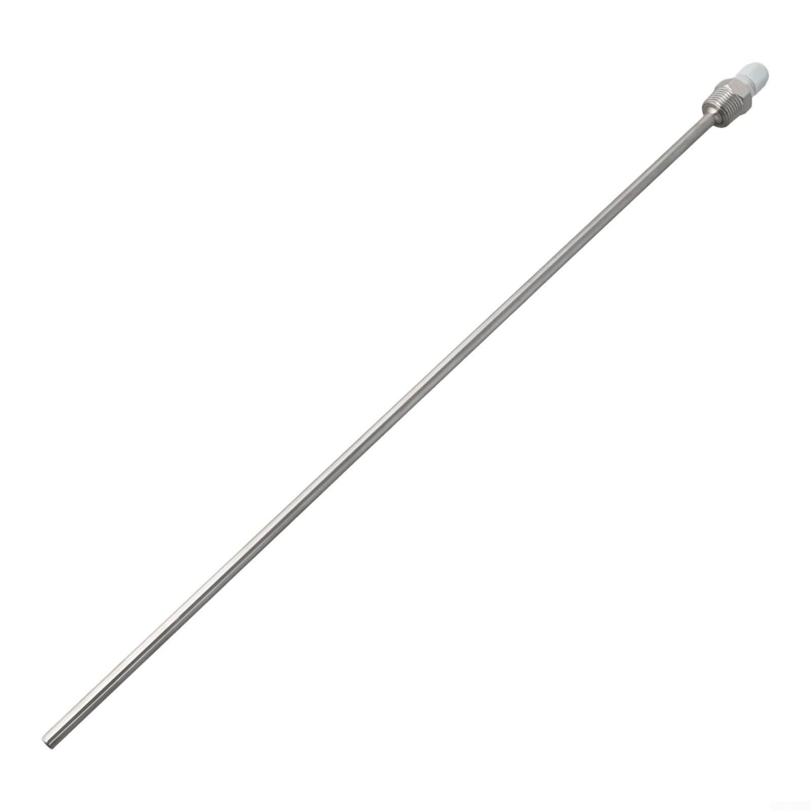 Pozzetto termico in acciaio inox 1/2 per sensore di temperatura filettatura NPT, tubo di protezione per sonda industriale, lunghezza 50-500 mm, argento (500 mm)