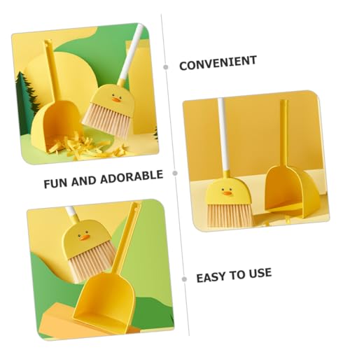 Alipis Kehrset Mini Besen und Kehrschaufel aus Kompaktes Hausarbeits Set für Sicher Langlebig für Eltern Junge Mädchen aktivitäten und Schreibtischreinigung Gelb – Bild 8