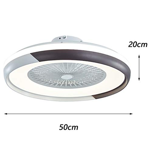 Ventilador de techo con luz LED de 80W y aspas ocultas negro 3