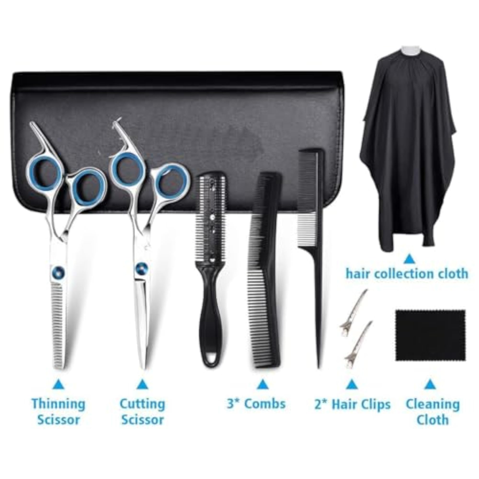 Professional Hair Cutting Scissors Kit, 6.7" Hairdressing Shears