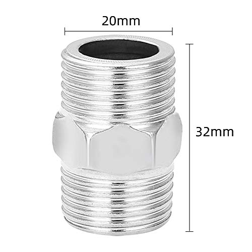 1/2\" NPT Male x 1/2\" NPT Male Hex Nipple,304 Stainless Steel Threaded Pipe Fitting Connector Pipe Adapter for Home Piping (Pack of 4) - Thumbnail 2
