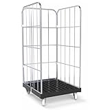 Abrollwerk Rollbehälter 1350 mm Nutzhöhe (500 kg Traglast), Kunstoffplatte...