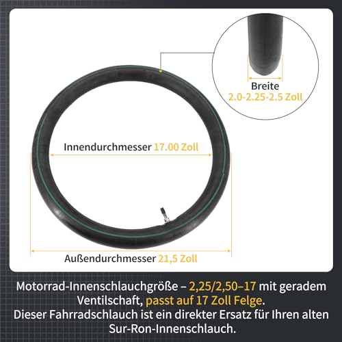 Dokili 2x Schlauch-Felgenband-Set 2.00-17 2.25-17 2.50-17 (2 1/4, 2 1/2)