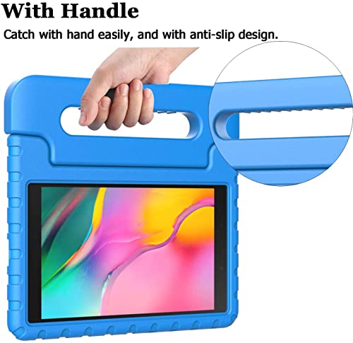 Capa Infantil Maleta Compatível Para Samsung Galaxy Tab A7 Lite 8,7'' T225 T220 AZUL,Anti impacto,