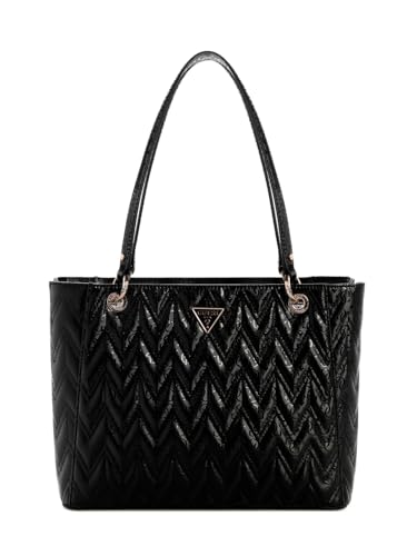 Sac cabas GUESS Adelard Noel anti-déformation grand volume noir texturé