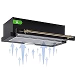 Klarstein Hanging Island Cooker Hood, Extractor Fan for Kitchen Islands, 332m³/h Airflow, Timer, Adjustable Kitchen Extractor Fan with Retro Design, 2 Mode Cooker Hoods, Activated Carbon Filters