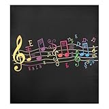JUMBEAR Calcomanía magnética impermeable con símbolos musicales coloridos para lavavajillas, decoración magnética para el hogar, gabinete, electrodomésticos, cocina, 23 x 26 pulgadas