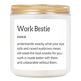 Work Bestie Gifts, Work Bestie Gifts for Women, Funny Birthday Gifts for Coworker, Bestie, Friends - Coworker, Moving Away, Going Away Gifts for Coworker, Bestie, Friends - Lavander Scented Candles