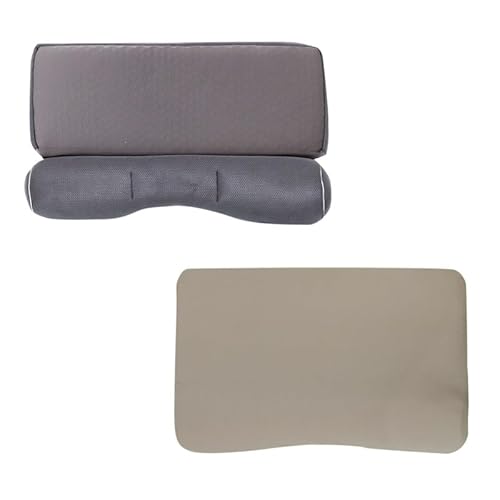 ESTMA FIT PILLOW2 枕カバーセット エストマフィットピロー 枕 首こり 肩こり エラストマー 横向き 寝返り 高さ調整 洗える 大きめ 通気性 快眠枕 安眠枕 高め 低め 調節可能 (綿ニット(ラテブラウン), 枕本体＋枕カバー)