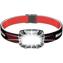 Cargador Frontal Minero Blukar Linterna Frontal LED Recargable, 2000L Linterna Cabeza Super Brillante con Control de Sensor & Luz Rojo - 6 Modos, IPX5 Impermeable, 30 horas de Funcionamiento para Camping, Correr etc.
