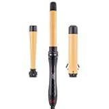 Interchangeable Curling Wand, 3 Barrel Attachments For Versatile Curls, 0.5