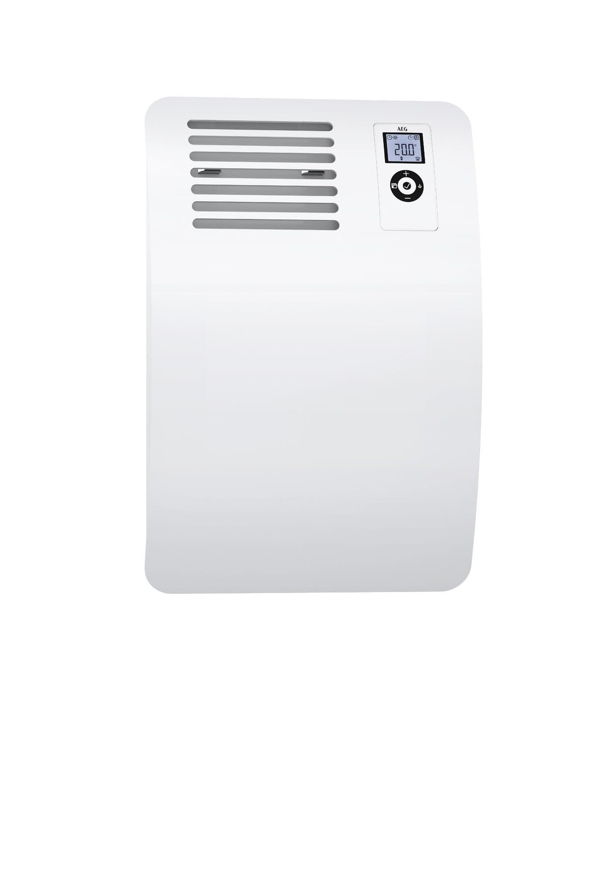 AEG Wandkonvektor WKL 500 Comfort, Elektroheizung energiesparend, 500 W für ca. 6 m², VDE geprüft, LCD Display, Wochenzeitschaltuhr, 120 Min. Timer, Silent Mode, 238717