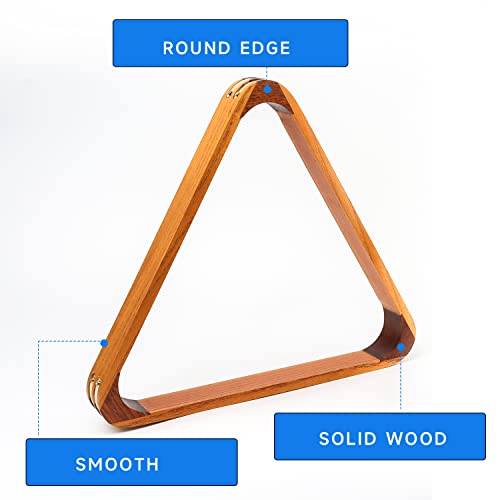 Gse 2-Tone Solid Wood Billiard 8-Ball Triangle Or 9-Ball Diamond Pool Ball Racks For 2-1/4" Pool Balls (8-Ball Triangle Rack) #TOP1