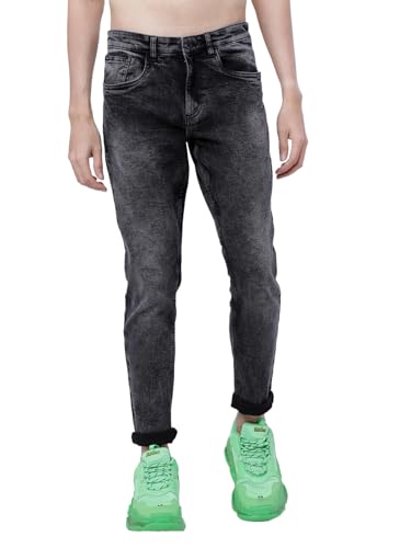 Image of Highlander Mens Tapered Fit Denim Jeans for Man|Regular Length|Mid-Rise|Stretchable Fabric for Comfort fit| Jeans for Man | Men Jeans
