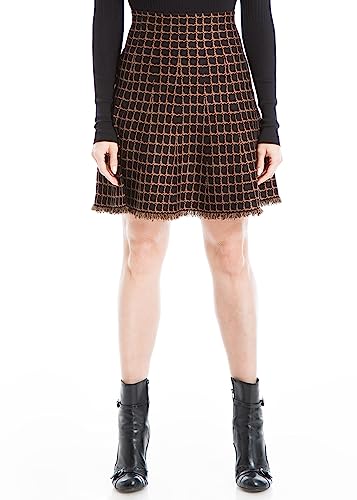 Max Studio Women's Skater Style Knit Jacquard Flared Mini Sweater Skirt
