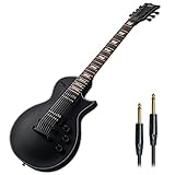 Cuerpo de caoba ESP LTD EC-257 BLKS Black Satin 7 - Guitarra eléctrica (incluye cable jack Keepdrum), color negro