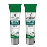 Dog Dental Care Gel Toothpaste Plaque and Tartar Fighter from Vet's Best Pack of 2 Total 7 ounce Made in USA