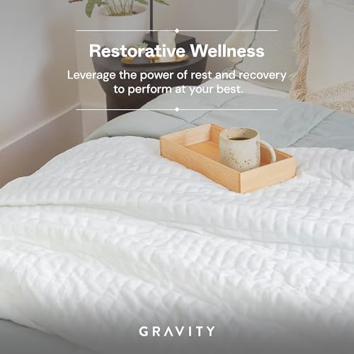 Gravity Weighted Blankets for Adults, 15lbs White (48" x 72", Twin/Single) - Heavy Comfort Cotton Blanket with Glass Beads - Ultra-Soft Premium Breathable Microfiber Duvet Cover - Machine Washable by Gravity - Image 6