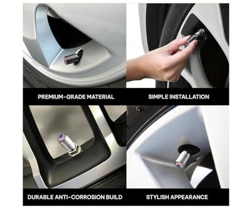 Image of Car Tyre Valve Caps - Luxurious Metal Car Accessories 2025 | Durable Valve Stem Air Covers with Logo | Stylish Car Wheel Cap Fit (RE Nault)