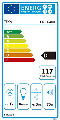 Teka-Cocina-Extensible-Modelo-CNL-6400-Campana-con-2-Motores-3-velocidades-de-extraccion-Ancho-de-60-cm-Color-Blanco-Acero-Inoxidable