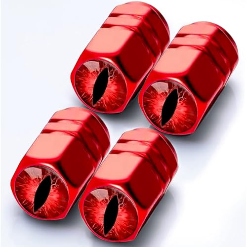 Tire Valve Stem Caps Beast Eyes Car Accessories 4-Pack-Aluminum Alloy