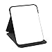 Specchio da viaggio pieghevole 25×18 cm – Specchio portatile HD in pelle PU con supporto regolabile, ideale per trucco, casa e campeggio immagine