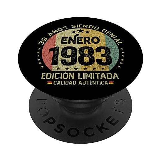 Regalo 39 años Cumpleaños Hombre Mujer - Enero 1983 PopSockets PopGrip Intercambiable