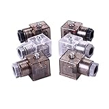 Das elektromagnetische Ventil Female Stromstecker AC-DC-DIN-Stecker DIN 43650 Norm mit LED-Anzeige for hydraulisches Magnetventil 3pcs Industriebedarf