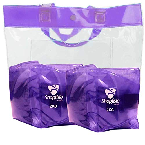 Tornozeleira Shopfisio - Caneleira Multifuncional Flexível - Par - 2Kg - AZUL