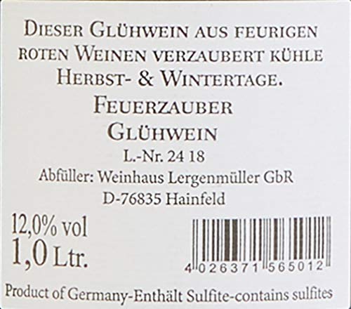 Lergenmüller Feuerzauber Winzerglühwein rot 1,0l