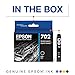 EPSON 702 DURABrite Ultra Ink Standard Capacity Black Cartridge (T702120-S) Works with WorkForce Pro WF-3720, WF-3730, WF-3733