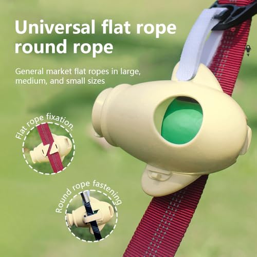 Image of Dog Poop Bag Dispenser with Detachable strap 1.2oz Airplane Design U Clip System for Easy OneHanded Use Including 1 roll of 17 randomly colored thick dog poop bags