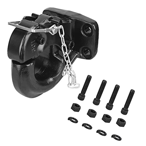 ANGCOSY 30-Ton Pintle Hook Trailer Hitches Receiver Hook for 2-1/2 Inch Lunette Ring with Mounting Kit, 60000 lbs by ANGCOSY - Used condition - US$56.05