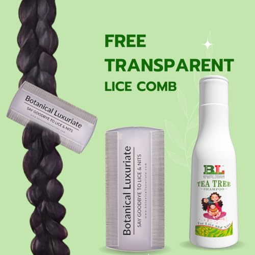 Image of Tea Tree Natural Anti Lice and Nits Shampoo 300 ml with Transparent Lice Removal Comb With Tea Tree and Neem Extracts(Pack of 3)