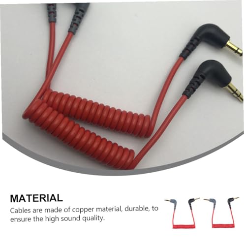 Lurrose 2 cables de audio Jack 3.5mm, 0.75m rojo miniatura 3