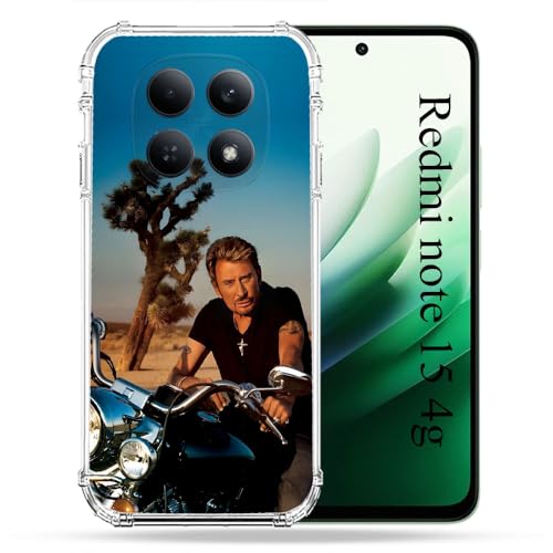 Coque Redmi Note 15 4G Johnny Hallyday gravée de musique