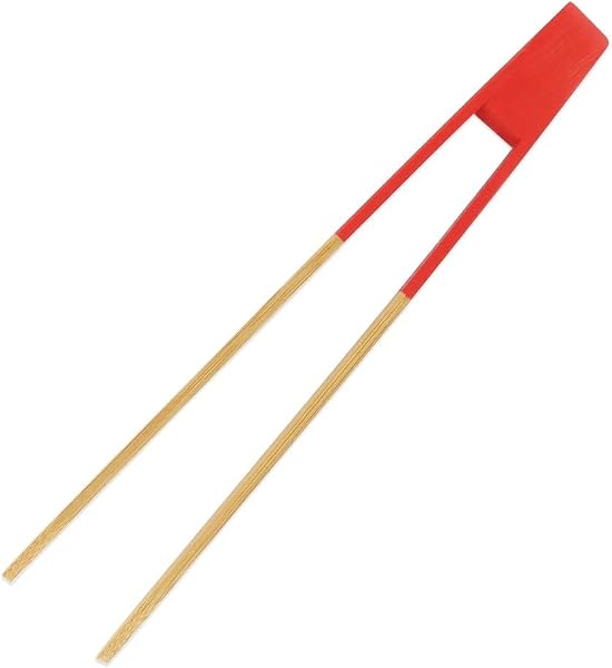 Fackelmann pinza magnética de bambú, roja, 27,5cm – Imagen 1