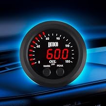 Universal Oil Pressure Gauge Kit 2-1/16" 52mm 150 PSI - Digital Meter Red Display with 1/8NPT Electronic Sensor - for Boat Marine Car Auto Truck Automotive Gauge Sets