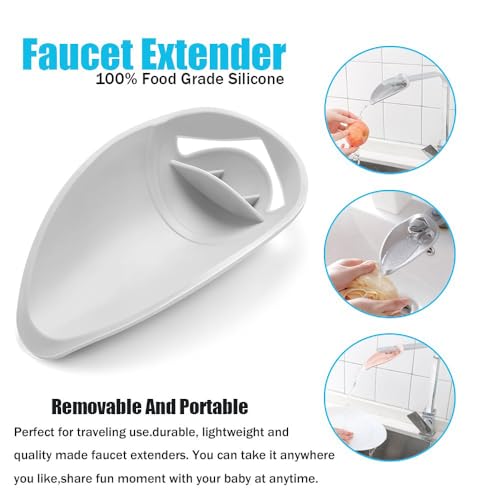 2 Stück Wasserhahn Verlängerung Silikon Wasserhahnverlängerung Kinder Verlängerung Wasserhahn Aufsatz für Küche Badezimmer Kinder Handwäsche