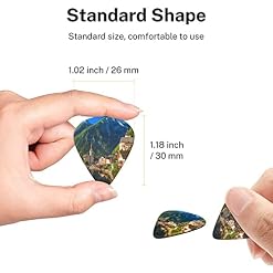 Lot de 6 médiators imprimés Village Scenic pour guitare acoustique et électrique avec boîte de rangement - Les Beatles, Paul McCartney, John Lennon, RIngo Starr, George Harrison Lot de 6 médiators imprimés Village Scenic pour guitare acoustique et électrique avec boîte de rangement – Image 7